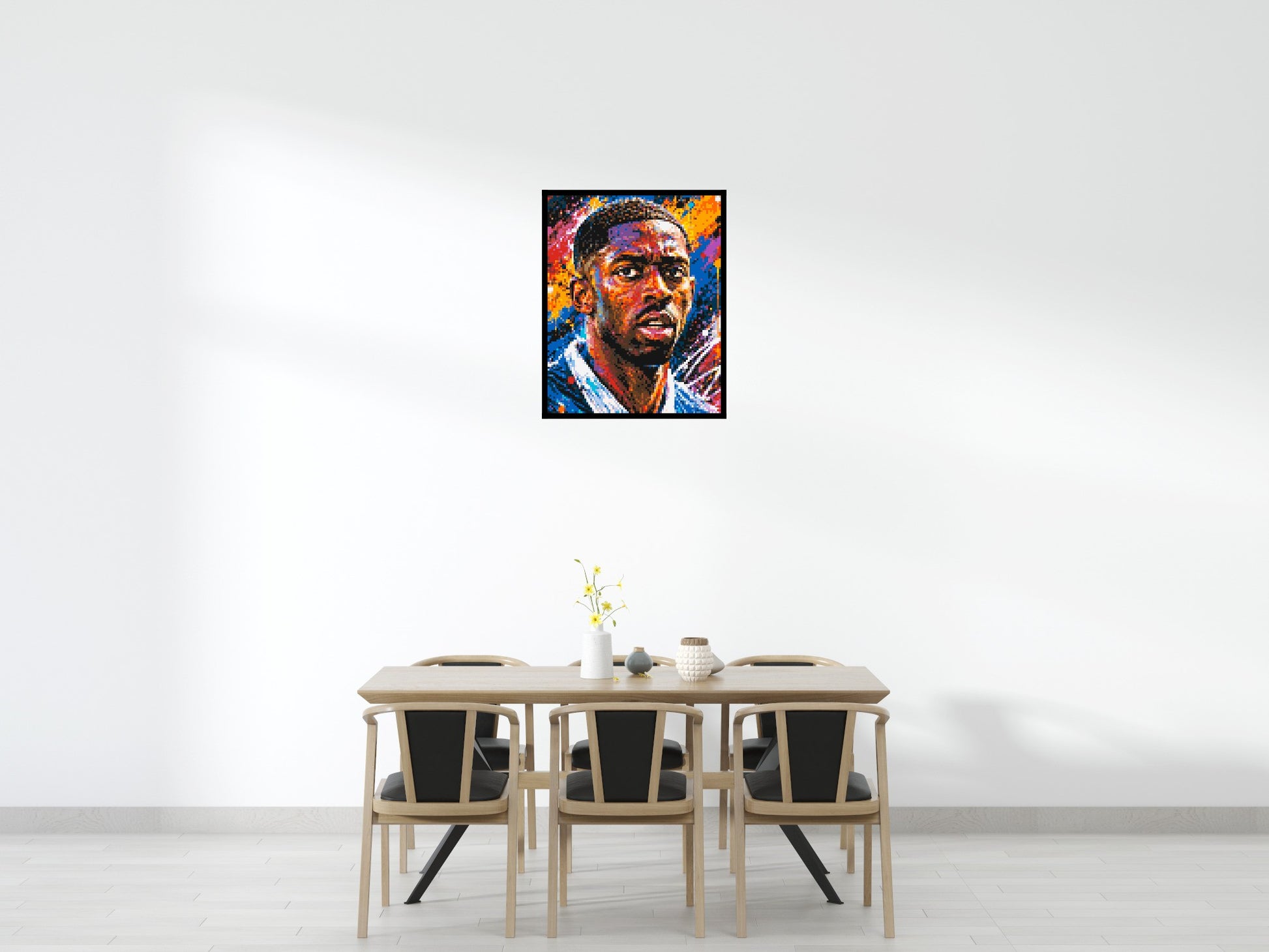 Ousmane Dembélé Urban Pop - Brick Art Mosaic Kit 4x5 scene with frame