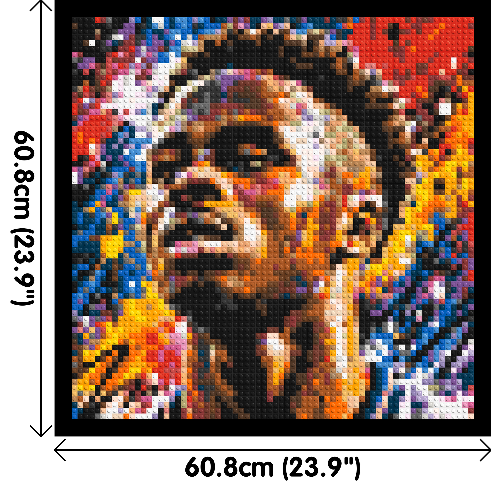 Bukayo Saka Urban Pop - Brick Art Mosaic Kit 3x3 dimensions with frame