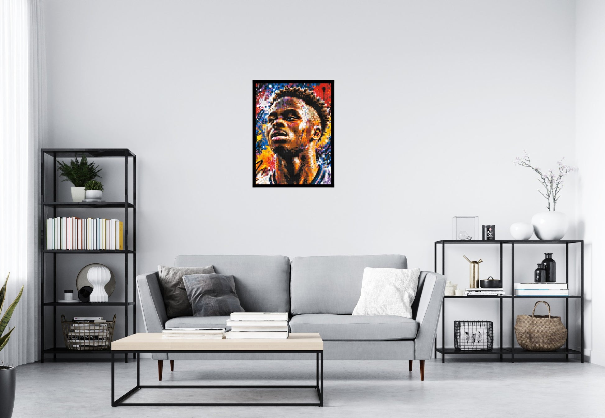 Bukayo Saka Urban Pop - Brick Art Mosaic Kit 3x4 scene with frame