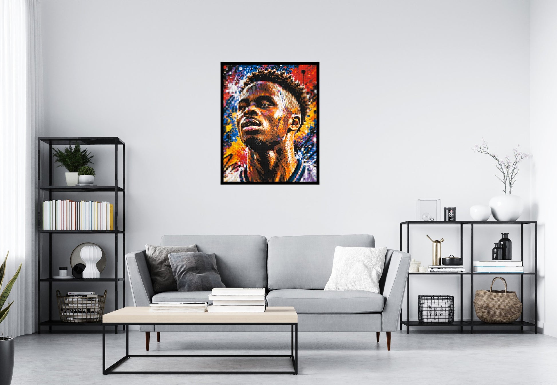 Bukayo Saka Urban Pop - Brick Art Mosaic Kit 4x5 scene with frame