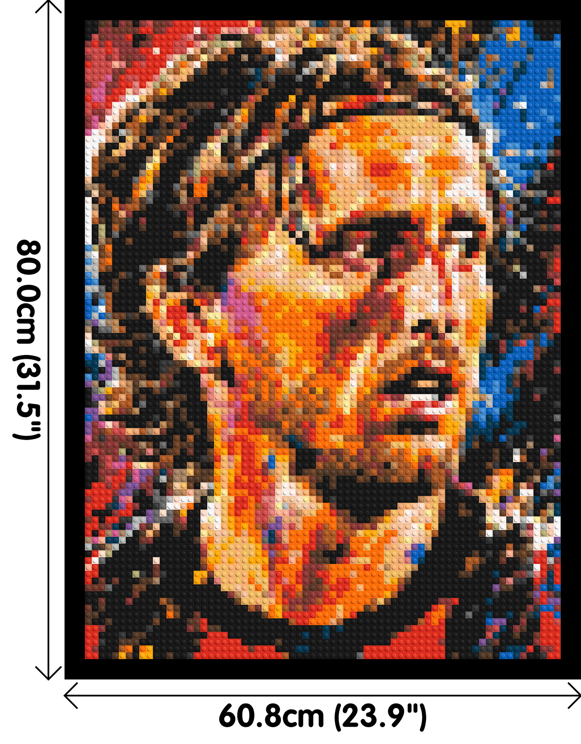 Luka Modrić Urban Pop - Brick Art Mosaic Kit 3x4 dimensions with frame