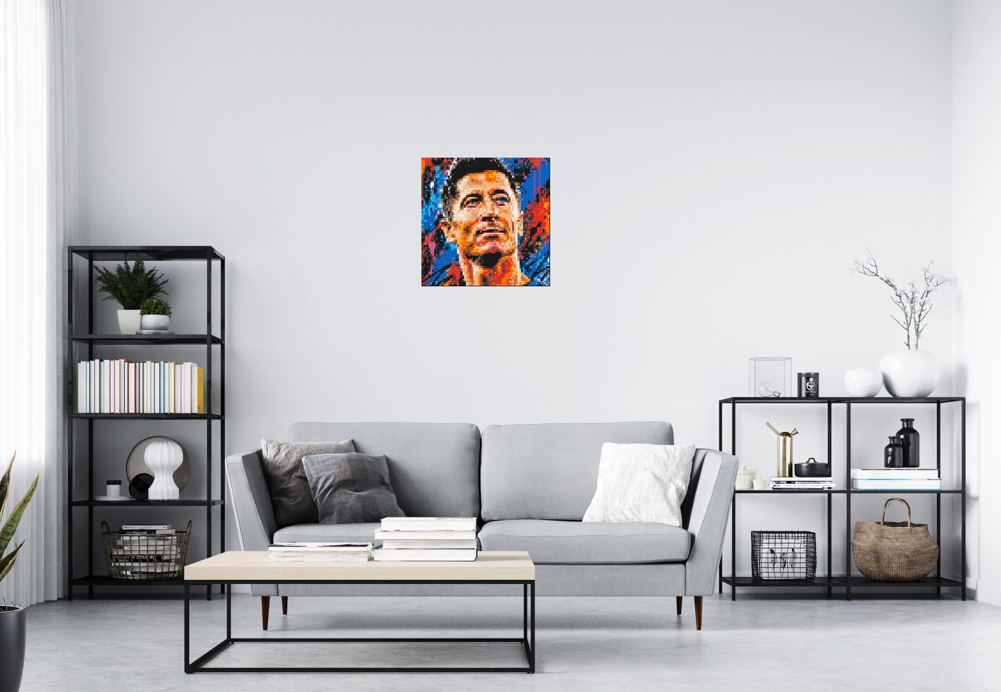 Robert Lewandowski Urban Pop - Brick Art Mosaic Kit 3x3 scene