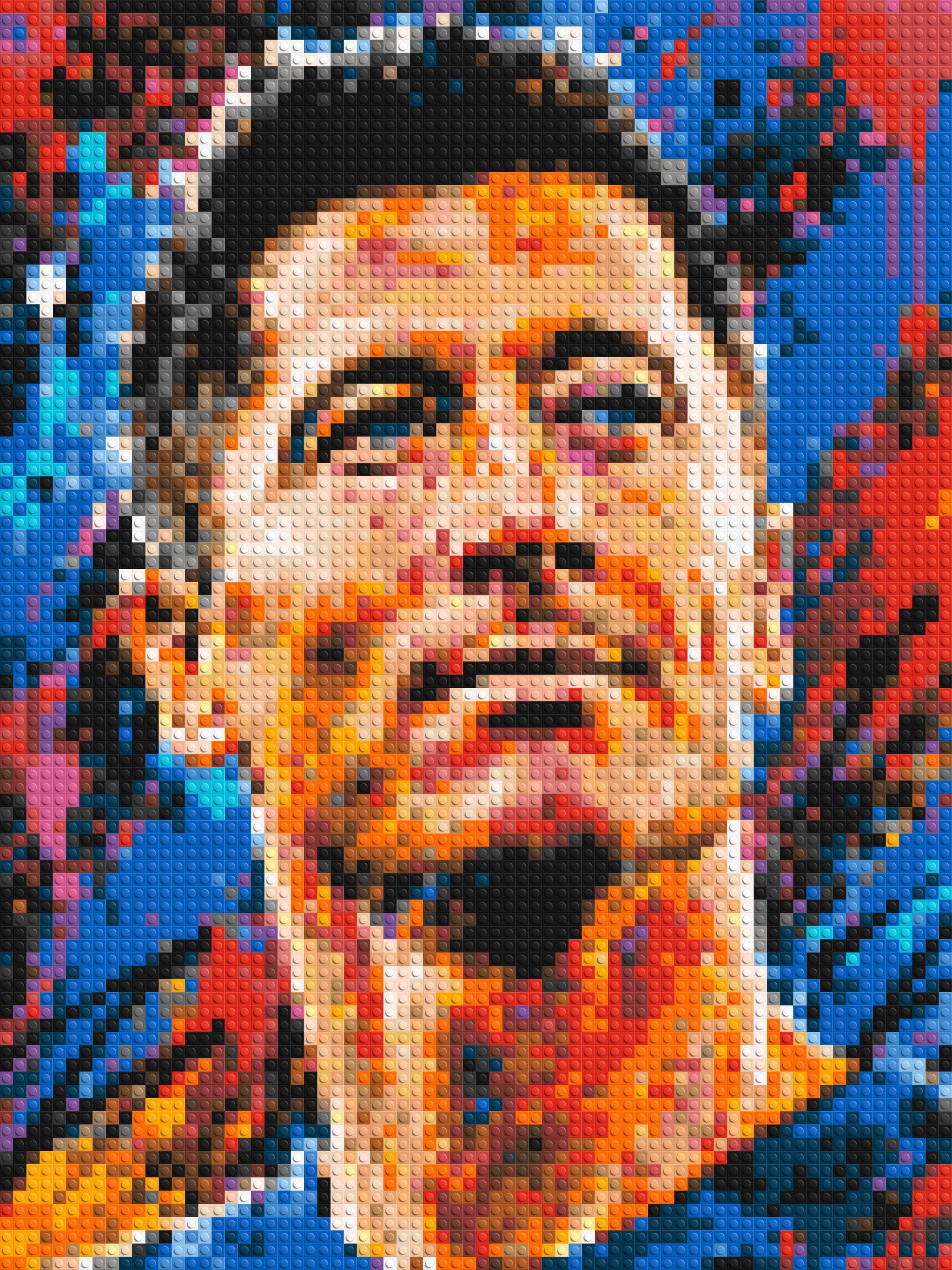 Robert Lewandowski Urban Pop - Brick Art Mosaic Kit 3x4 large