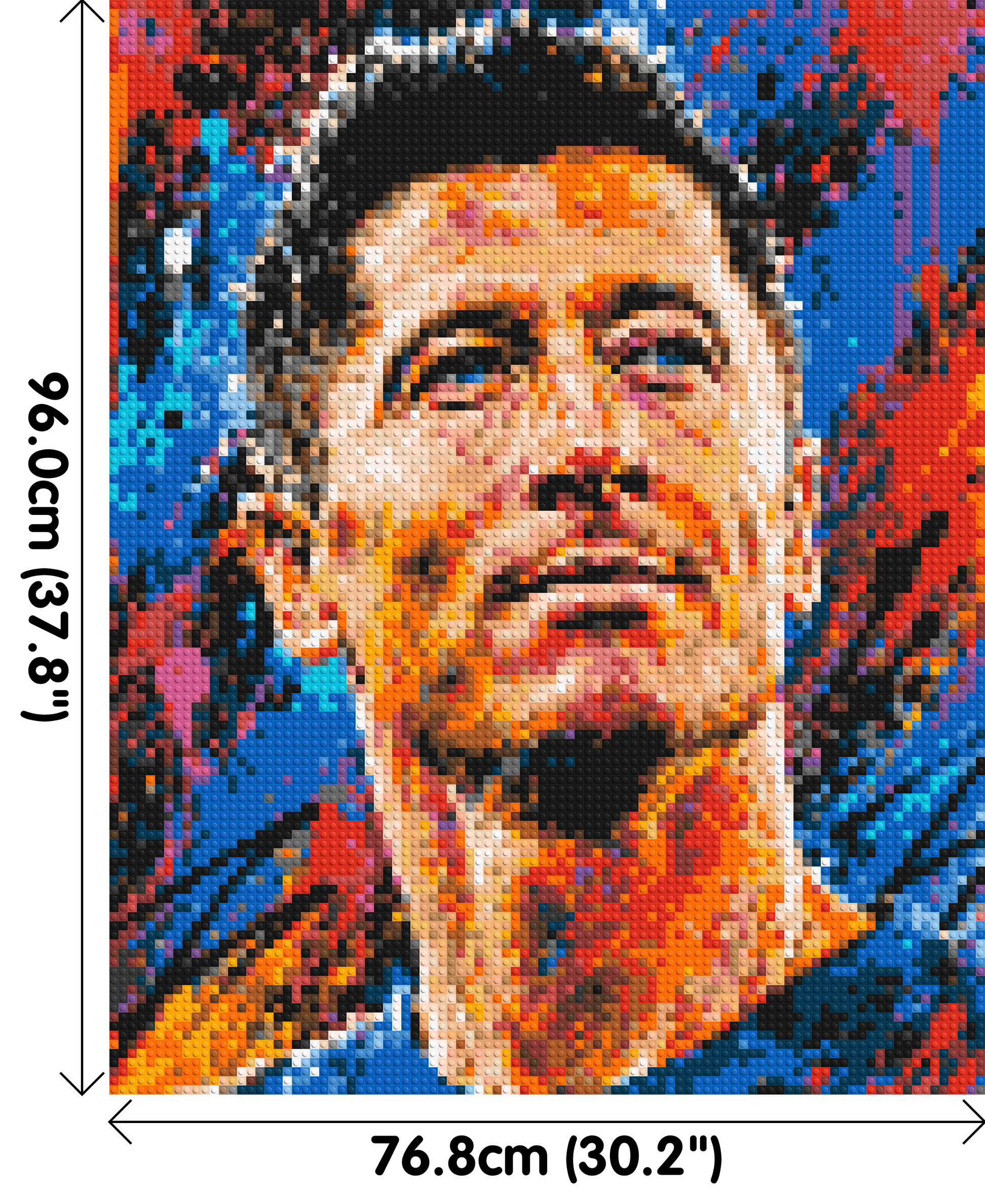 Robert Lewandowski Urban Pop - Brick Art Mosaic Kit 4x5 dimensions