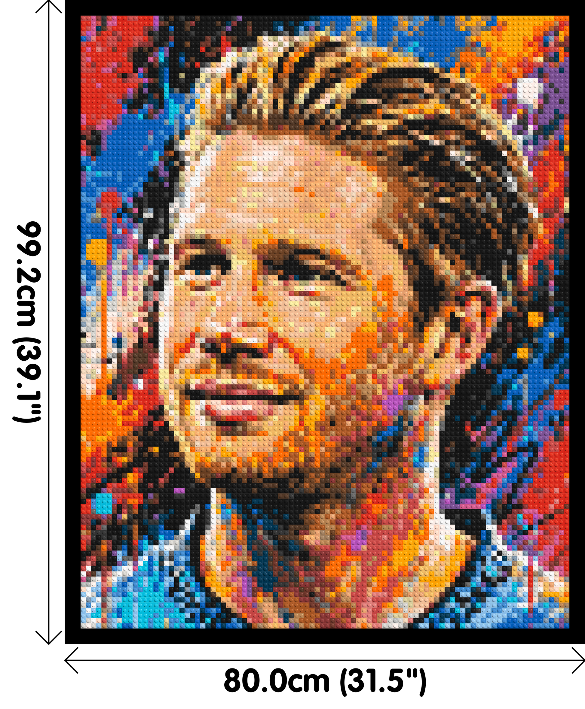 Kevin De Bruyne Urban Pop - Brick Art Mosaic Kit 4x5 dimensions with frame