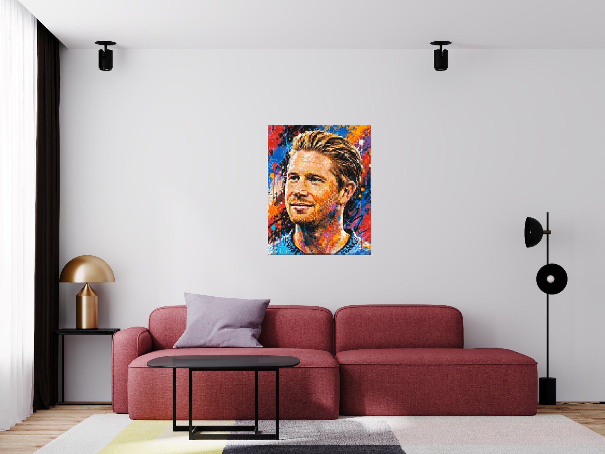 Kevin De Bruyne Urban Pop - Brick Art Mosaic Kit 4x5 scene