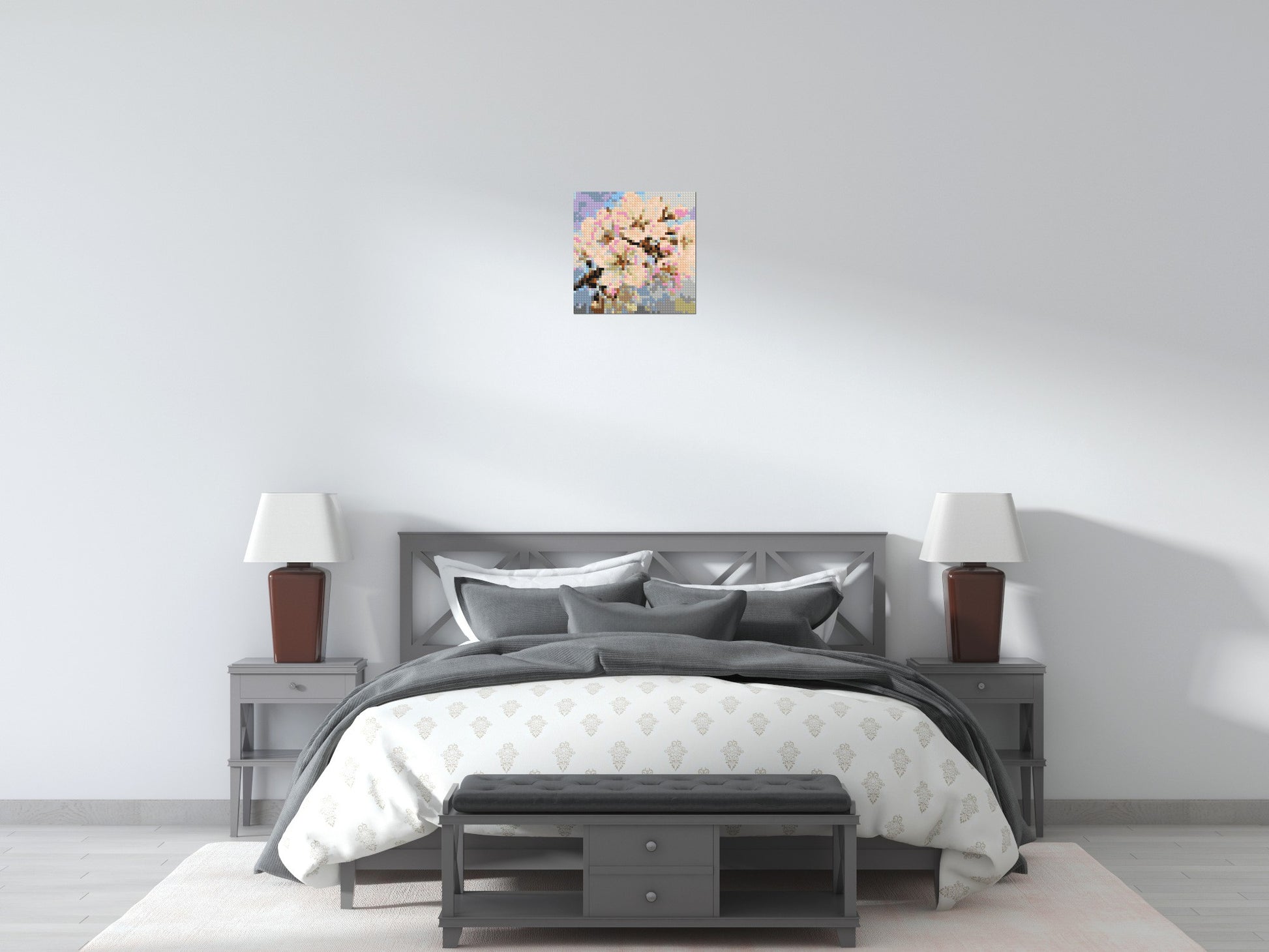 Cherry Blossom – A Moment of Fleeting Light by Joséphine Machalani - Brick Art Mosaic Kit 2x2 scene