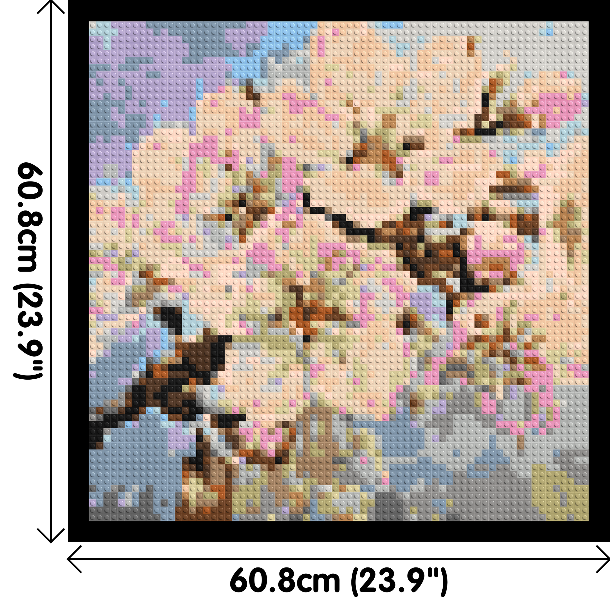 Cherry Blossom – A Moment of Fleeting Light by Joséphine Machalani - Brick Art Mosaic Kit 3x3 dimensions with frame