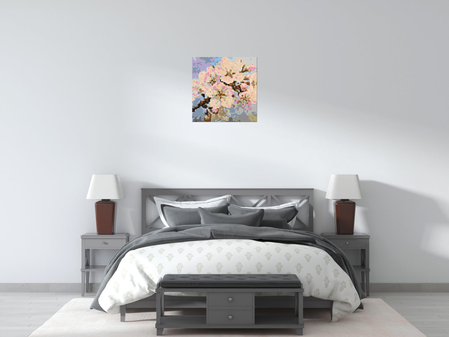Cherry Blossom – A Moment of Fleeting Light by Joséphine Machalani - Brick Art Mosaic Kit 3x3 large