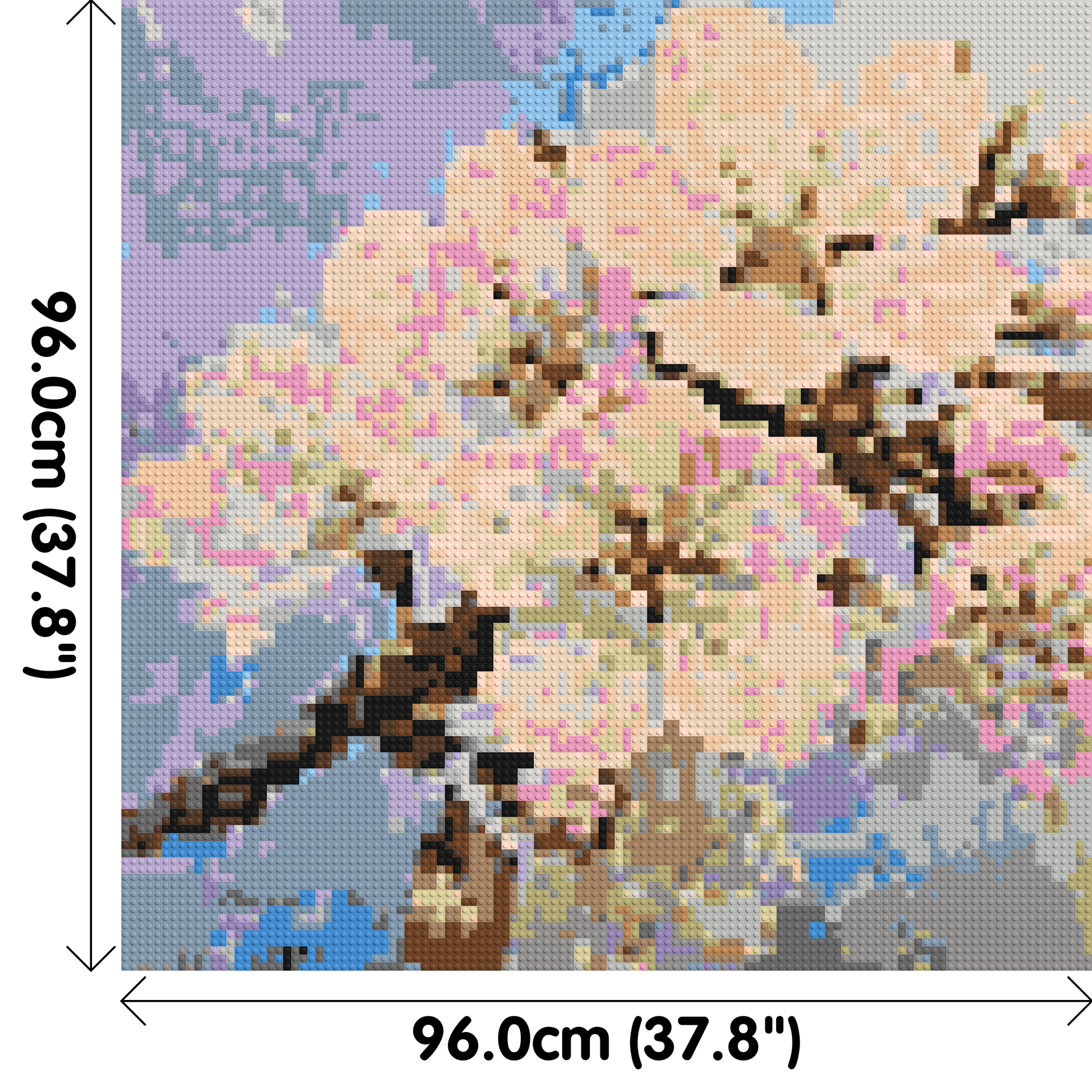Cherry Blossom – A Moment of Fleeting Light by Joséphine Machalani - Brick Art Mosaic Kit 5x5 dimensions