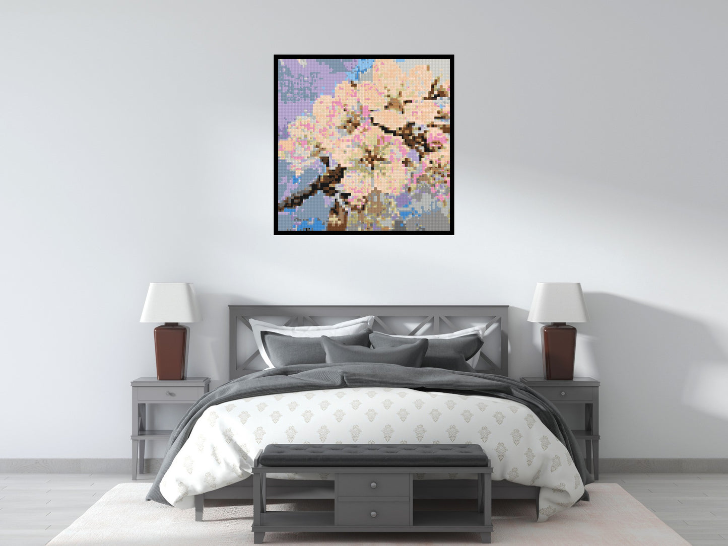 Cherry Blossom – A Moment of Fleeting Light by Joséphine Machalani - Brick Art Mosaic Kit 5x5 large