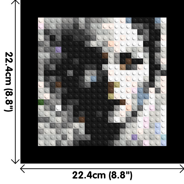 Evaporation – Between Presence and Disappearance by Joséphine Machalani - Brick Art Mosaic Kit 1x1 dimensions with frame