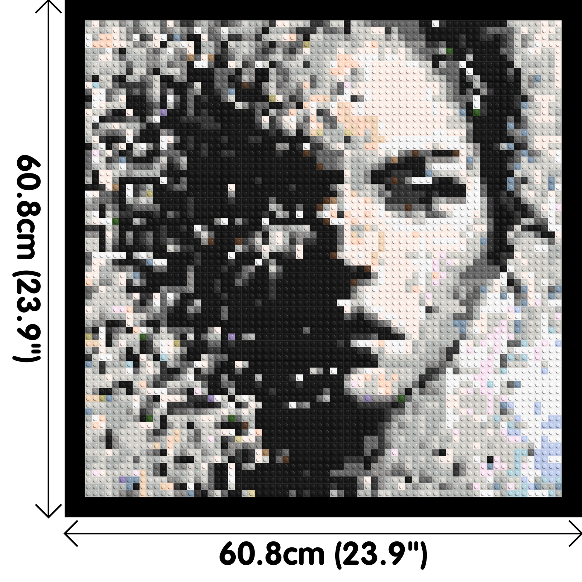 Evaporation – Between Presence and Disappearance by Joséphine Machalani - Brick Art Mosaic Kit 3x3 dimensions with frame