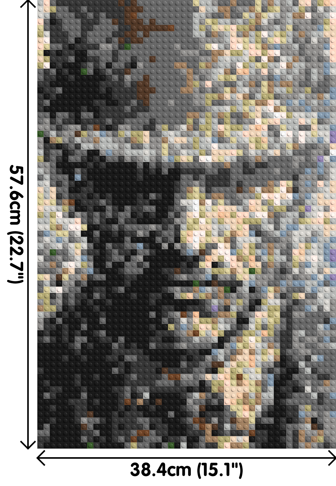 Incognito – A Presence Hidden in Plain Sight by Joséphine Machalani - Brick Art Mosaic Kit 2x3 dimensions