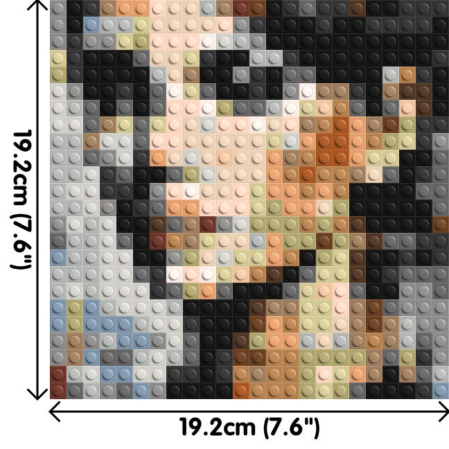 Moon – A Whisper of Silver Light by Joséphine Machalani - Brick Art Mosaic Kit 1x1 dimensions