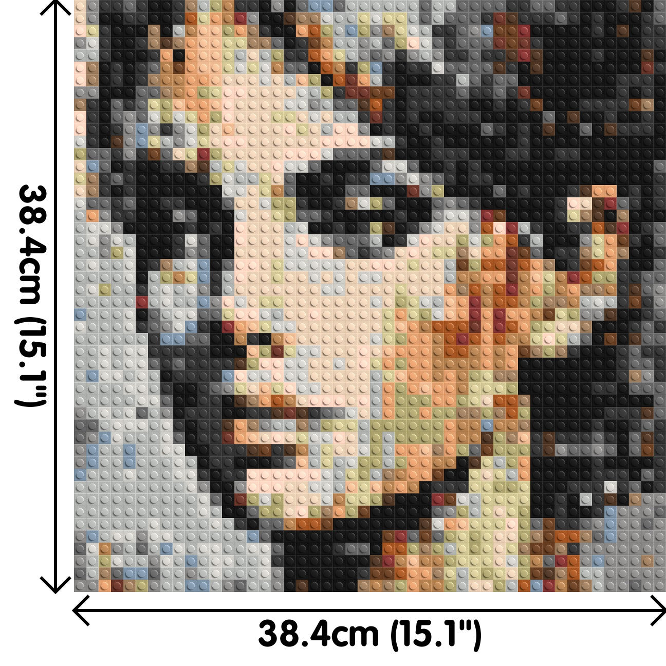 Moon – A Whisper of Silver Light by Joséphine Machalani - Brick Art Mosaic Kit 2x2 large