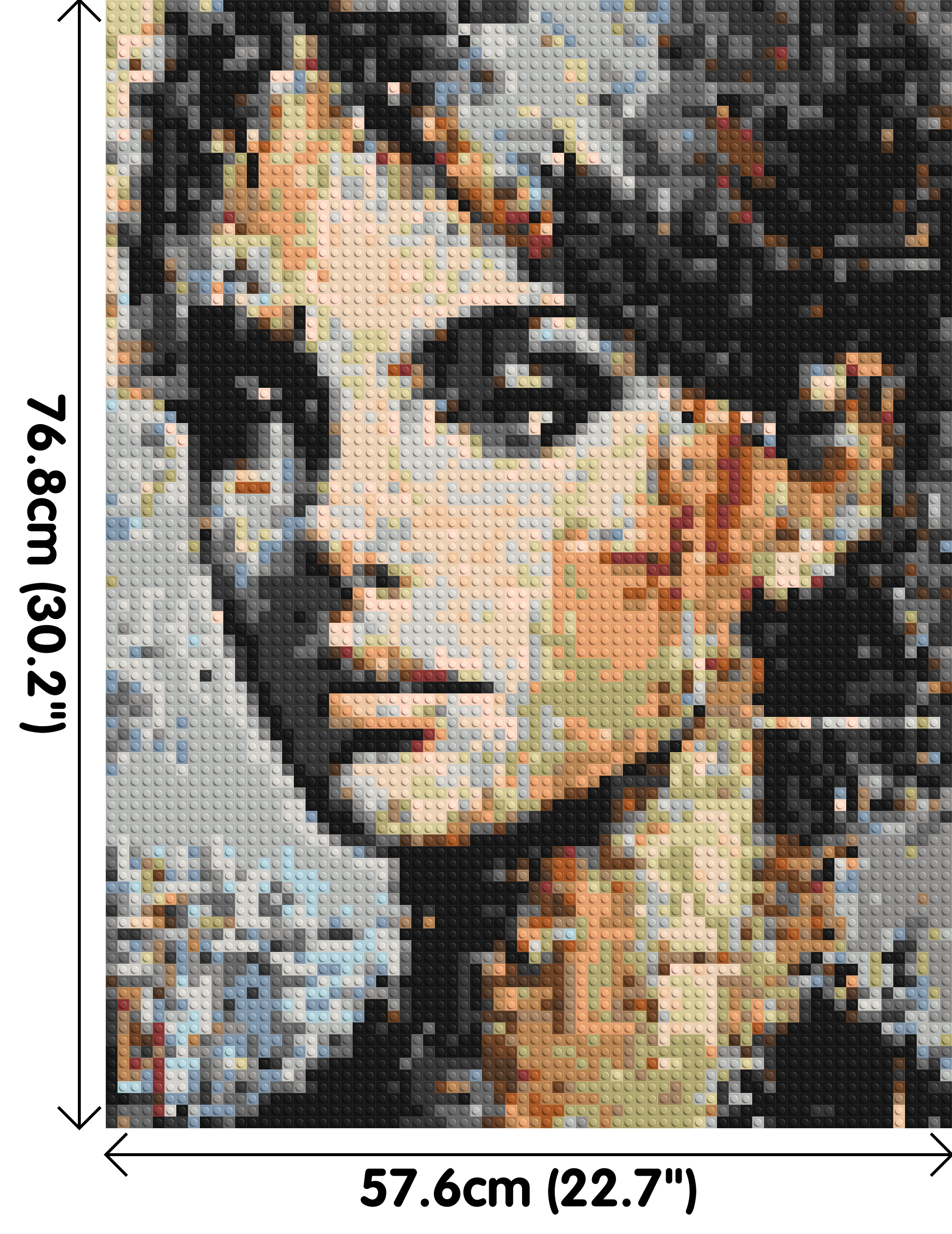 Moon – A Whisper of Silver Light by Joséphine Machalani - Brick Art Mosaic Kit 3x4 dimensions