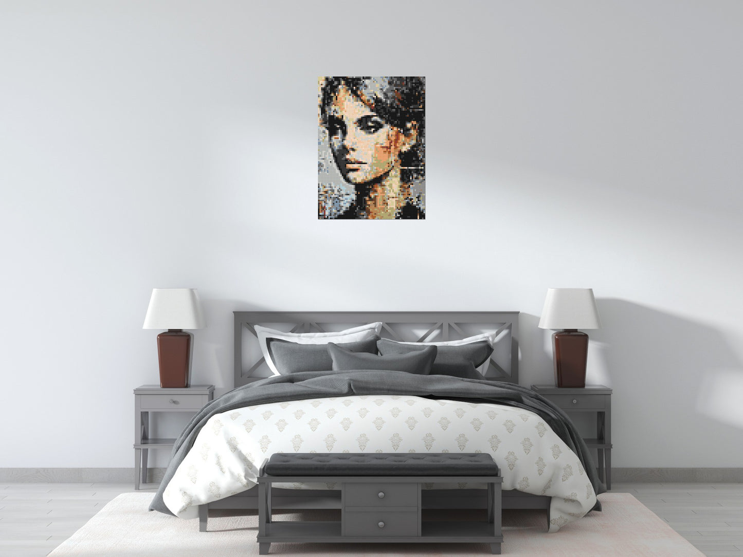 Moon – A Whisper of Silver Light by Joséphine Machalani - Brick Art Mosaic Kit 3x4 large