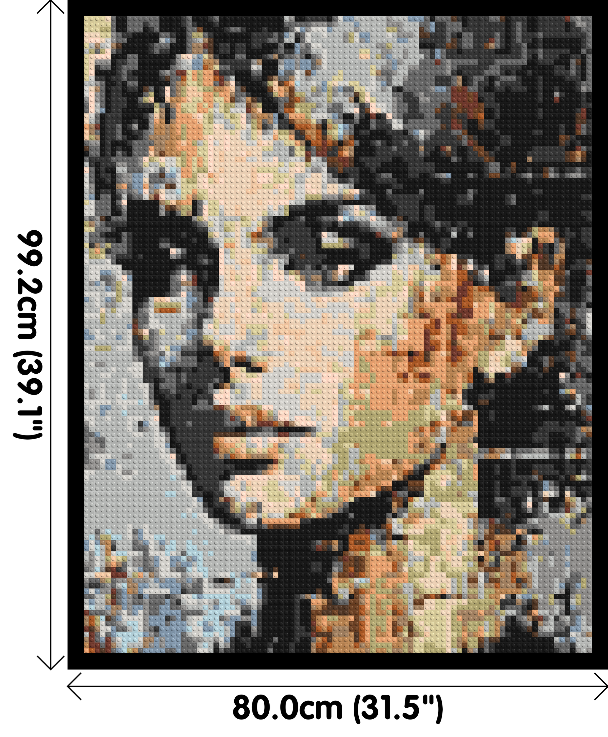 Moon – A Whisper of Silver Light by Joséphine Machalani - Brick Art Mosaic Kit 4x5 dimensions with frame