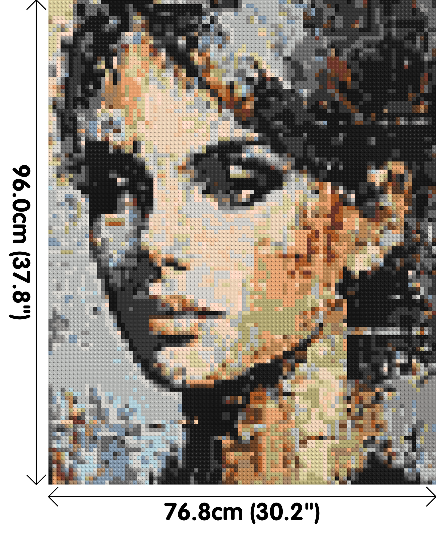 Moon – A Whisper of Silver Light by Joséphine Machalani - Brick Art Mosaic Kit 4x5 large