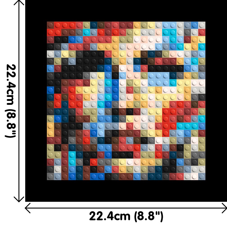 Eccentric – A Dance of Unpredictable Color by Joséphine Machalani - Brick Art Mosaic Kit 1x1 dimensions with frame