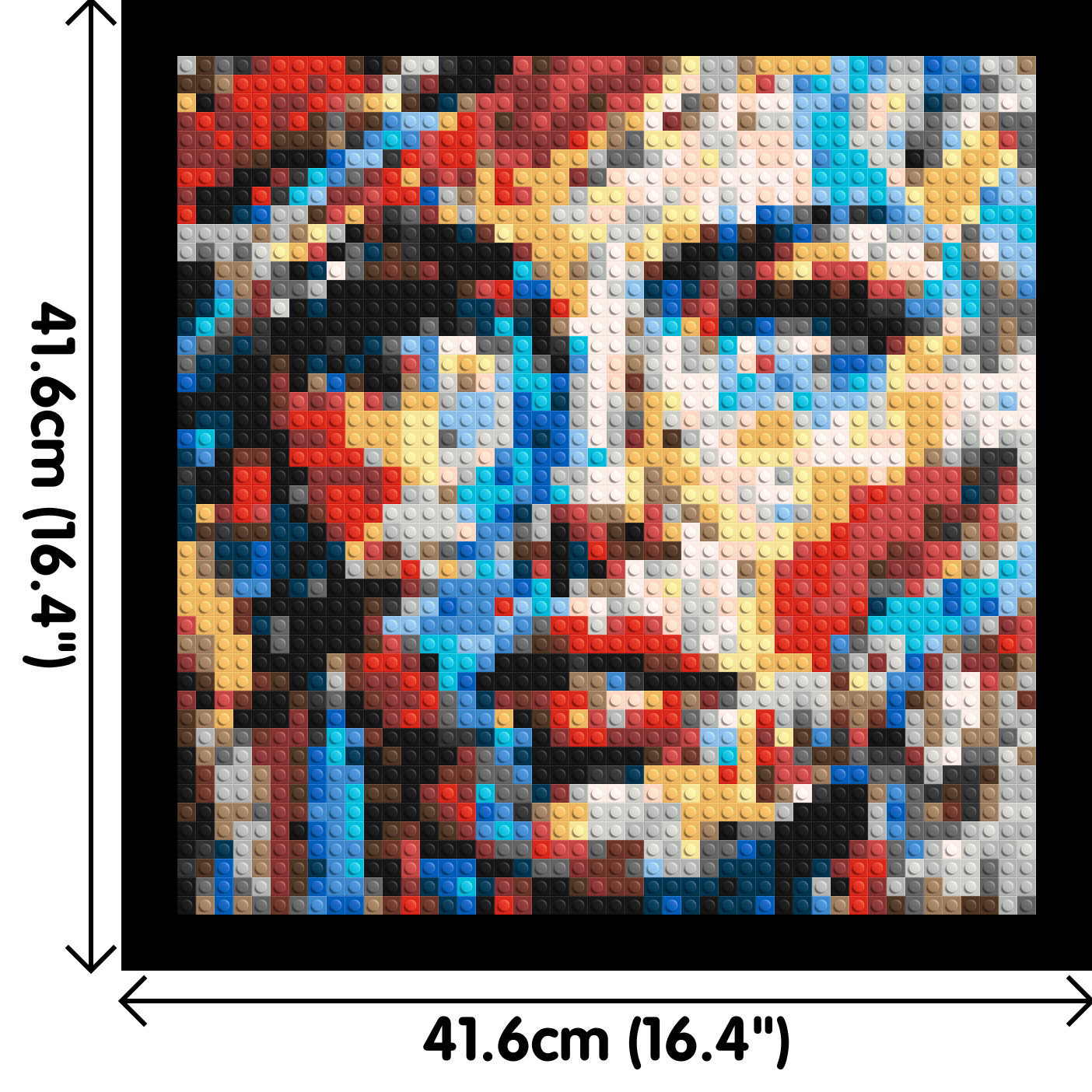 Eccentric – A Dance of Unpredictable Color by Joséphine Machalani - Brick Art Mosaic Kit 2x2 large