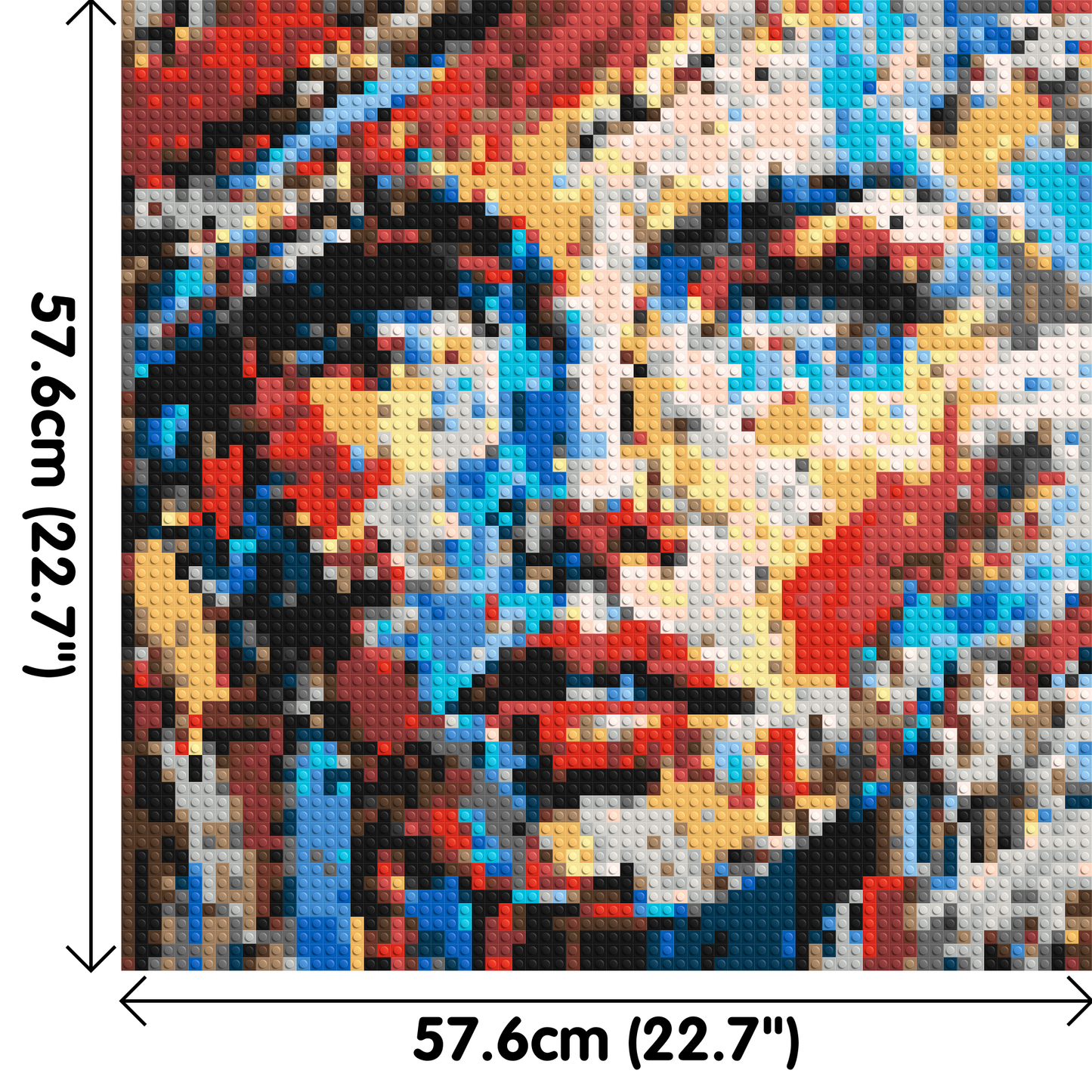 Eccentric – A Dance of Unpredictable Color by Joséphine Machalani - Brick Art Mosaic Kit 3x3 large