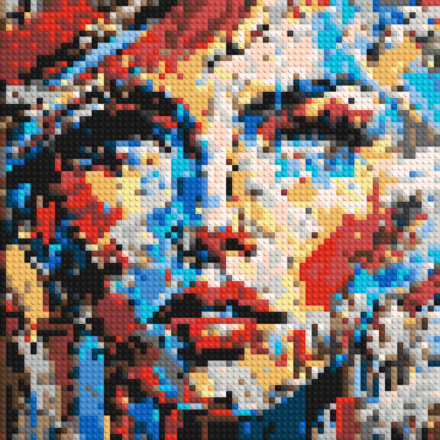 Eccentric – A Dance of Unpredictable Color by Joséphine Machalani - Brick Art Mosaic Kit 3x3 large