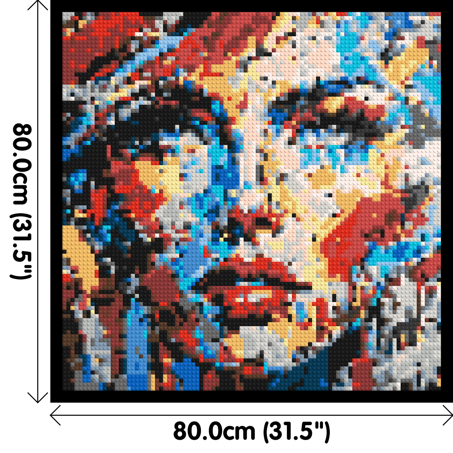 Eccentric – A Dance of Unpredictable Color by Joséphine Machalani - Brick Art Mosaic Kit 4x4 large