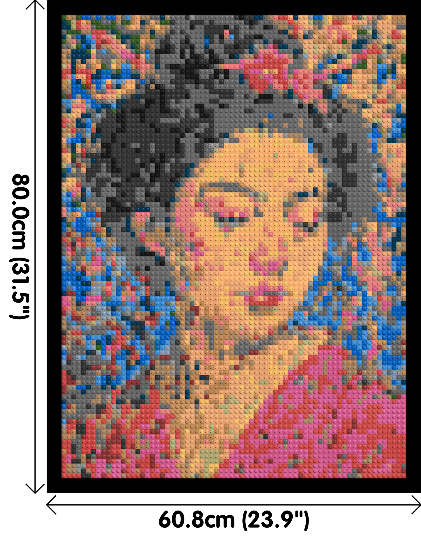 Sakura – A Woman Shaped by Light by Joséphine Machalani - Brick Art Mosaic Kit 3x4 large