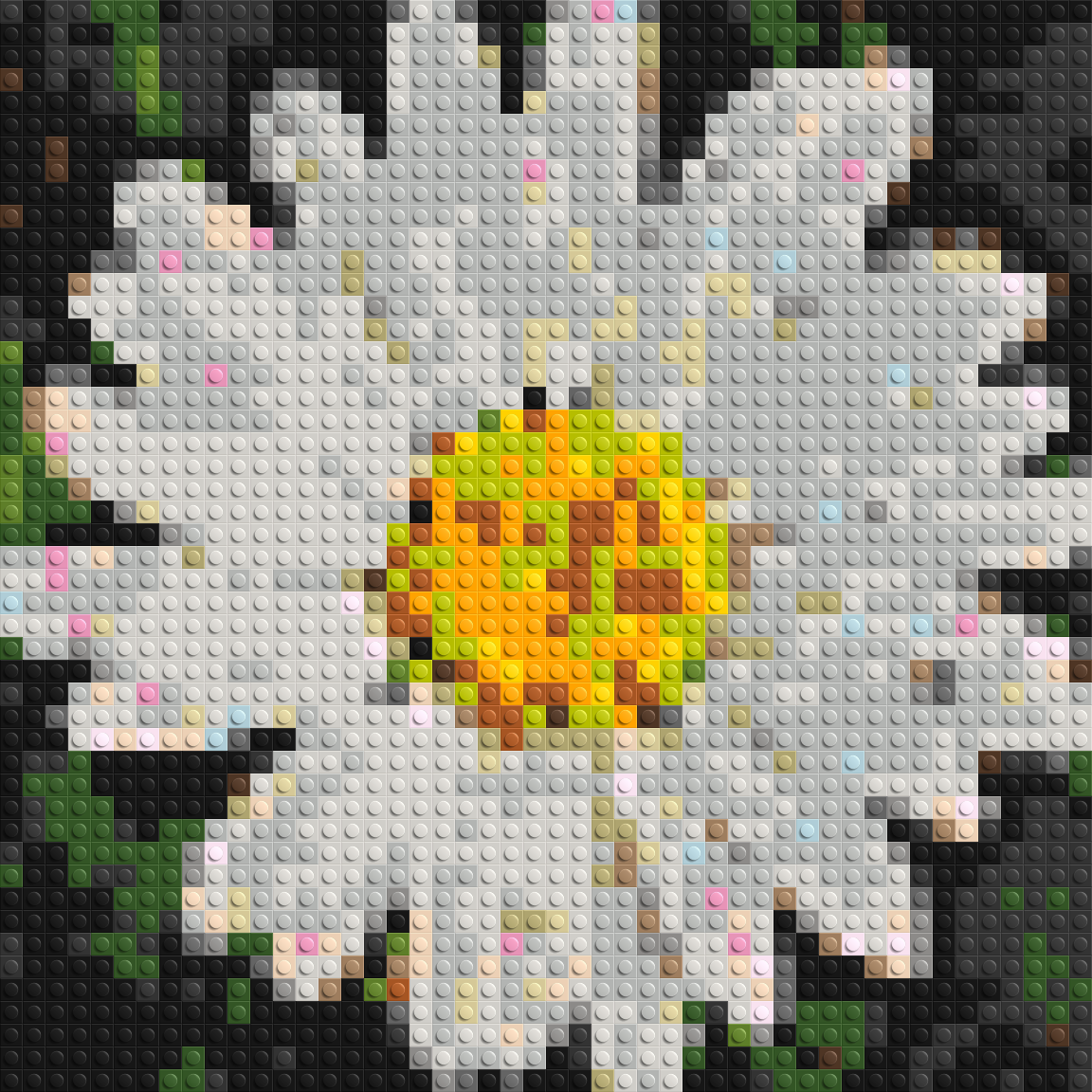 Daisy – A Quiet Bloom of Simplicity by Joséphine Machalani - Brick Art Mosaic Kit 2x2 large