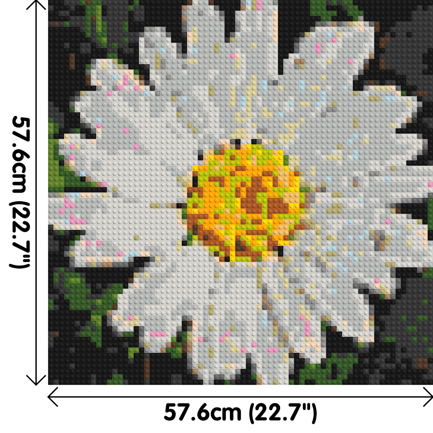 Daisy – A Quiet Bloom of Simplicity by Joséphine Machalani - Brick Art Mosaic Kit 3x3 large