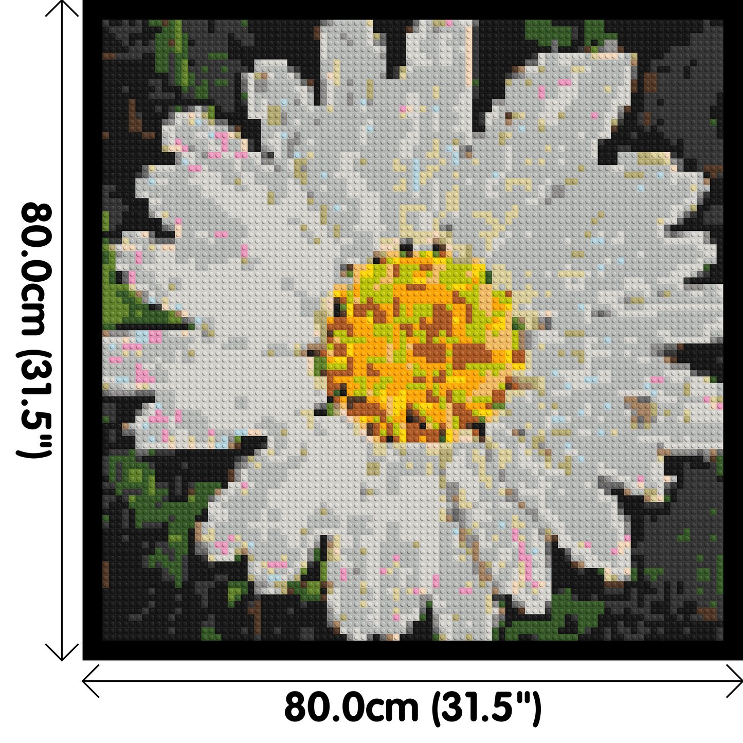 Daisy – A Quiet Bloom of Simplicity by Joséphine Machalani - Brick Art Mosaic Kit 4x4 large