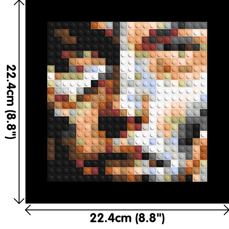 Warrior – Strength in Stillness by Joséphine Machalani - Brick Art Mosaic Kit 1x1 dimensions with frame
