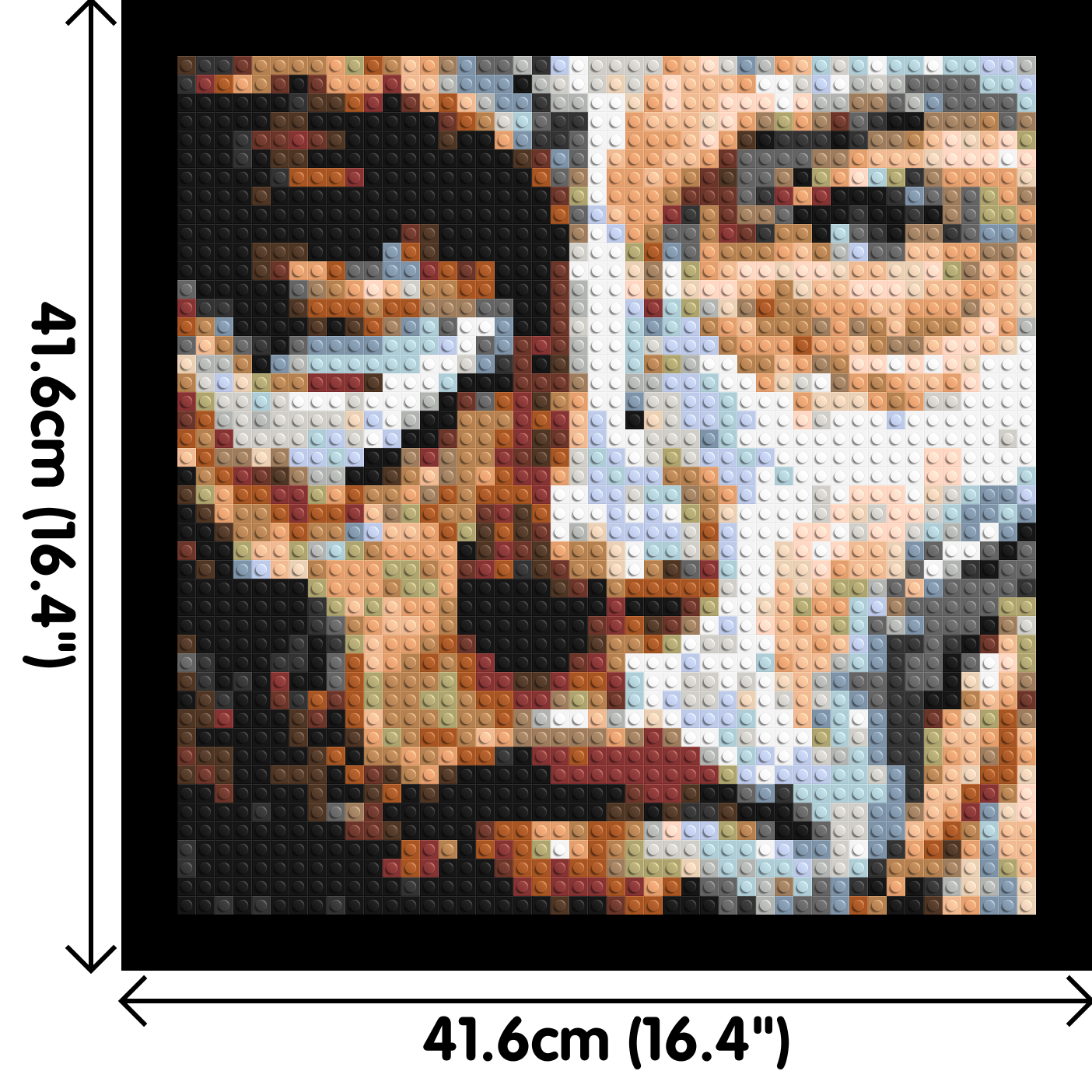 Warrior – Strength in Stillness by Joséphine Machalani - Brick Art Mosaic Kit 2x2 large