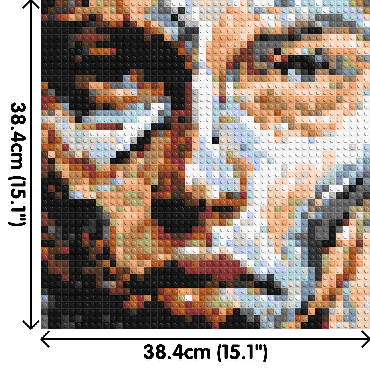 Warrior – Strength in Stillness by Joséphine Machalani - Brick Art Mosaic Kit 2x2 large