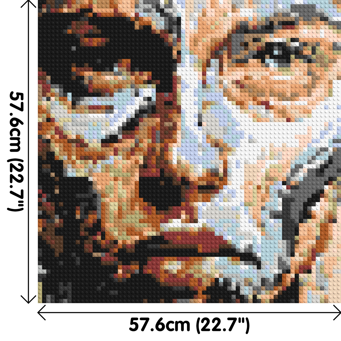 Warrior – Strength in Stillness by Joséphine Machalani - Brick Art Mosaic Kit 3x3 large