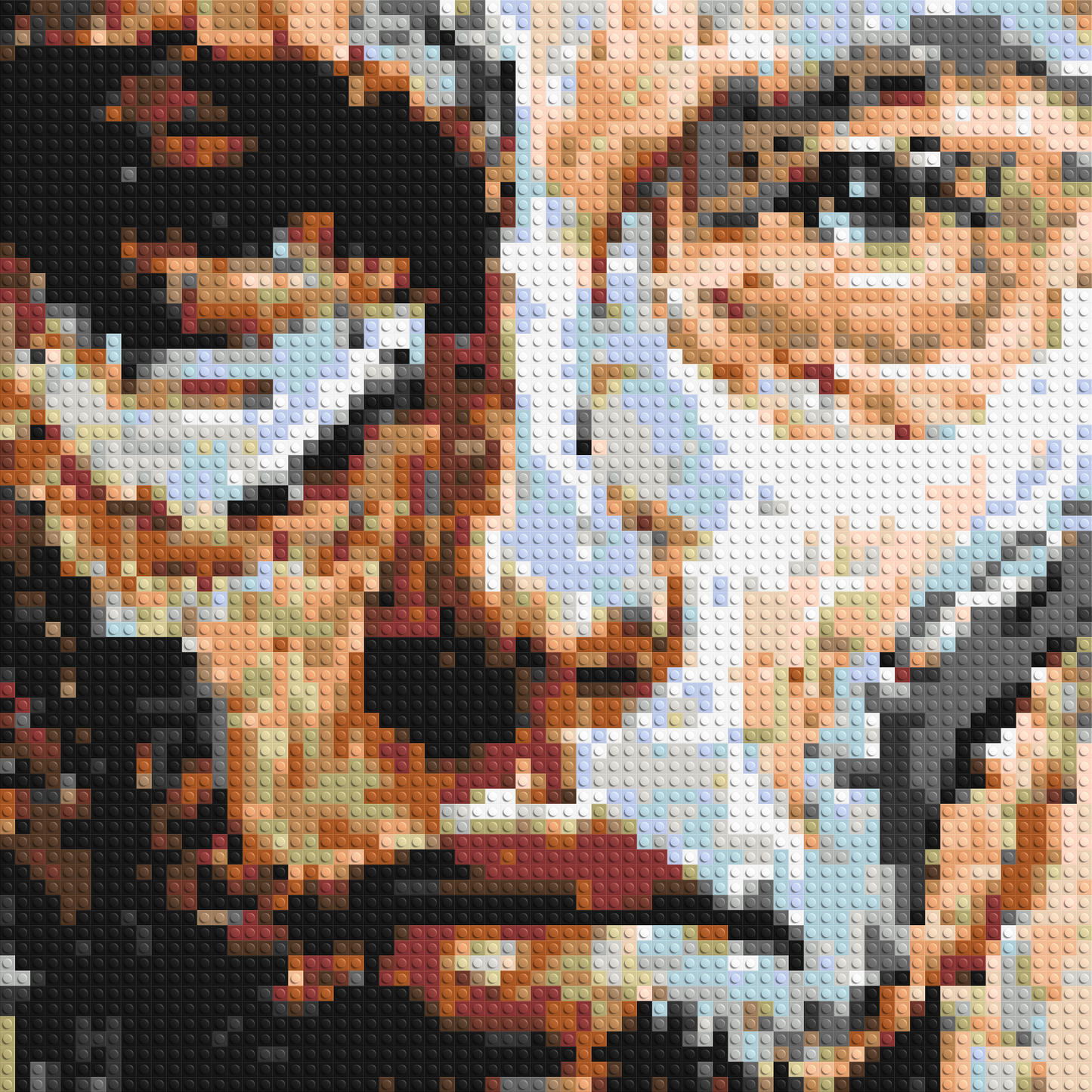 Warrior – Strength in Stillness by Joséphine Machalani - Brick Art Mosaic Kit 3x3 large