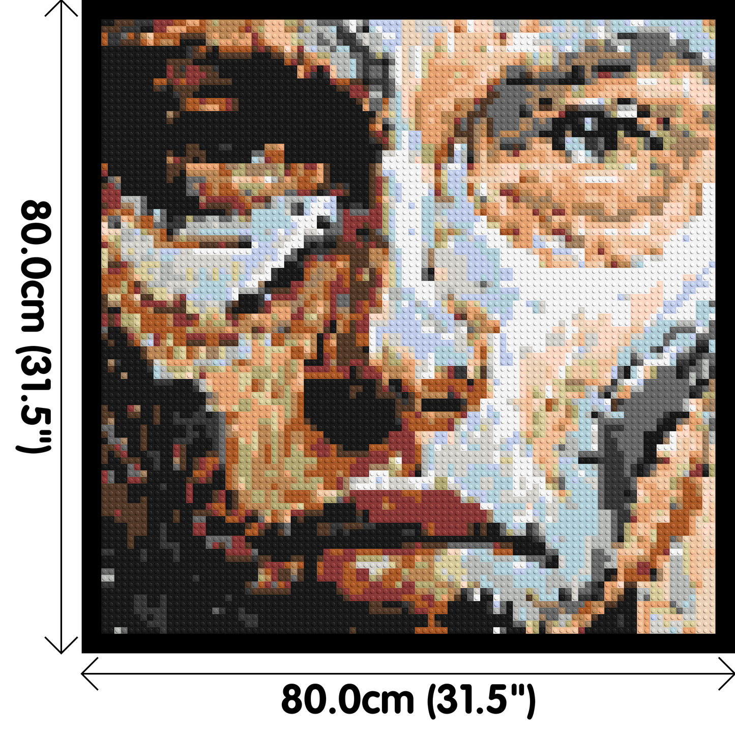 Warrior – Strength in Stillness by Joséphine Machalani - Brick Art Mosaic Kit 4x4 large
