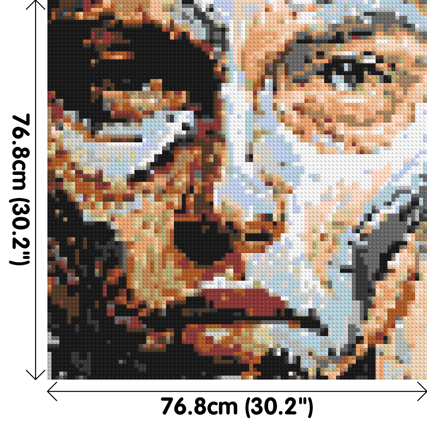 Warrior – Strength in Stillness by Joséphine Machalani - Brick Art Mosaic Kit 4x4 large