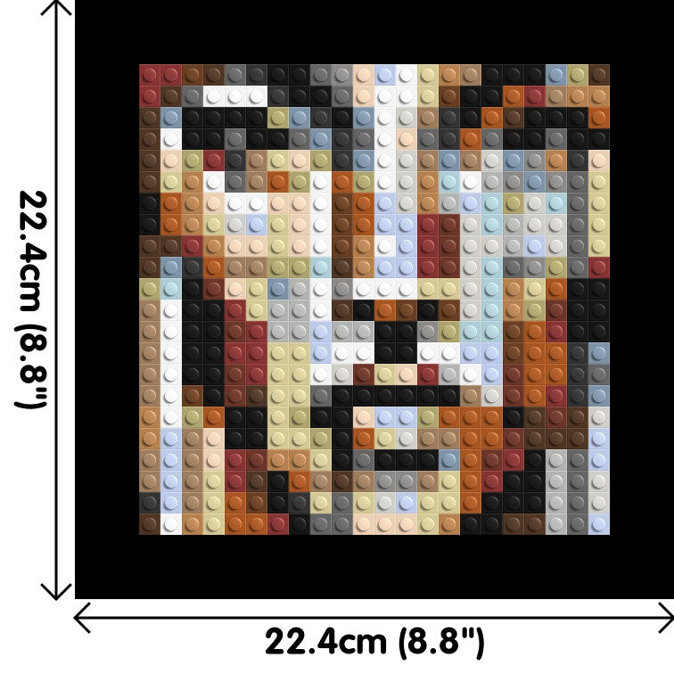 Vogue – A Portrait Shaped by Style by Joséphine Machalani - Brick Art Mosaic Kit 1x1 dimensions with frame