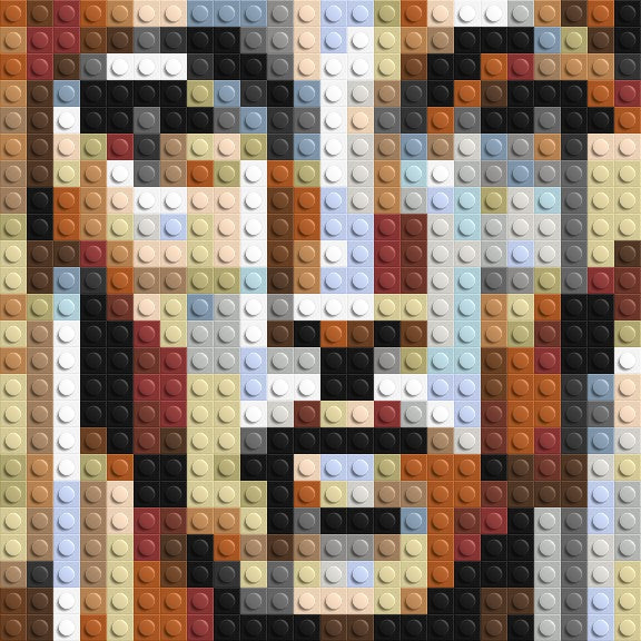 Vogue – A Portrait Shaped by Style by Joséphine Machalani - Brick Art Mosaic Kit 1x1 large
