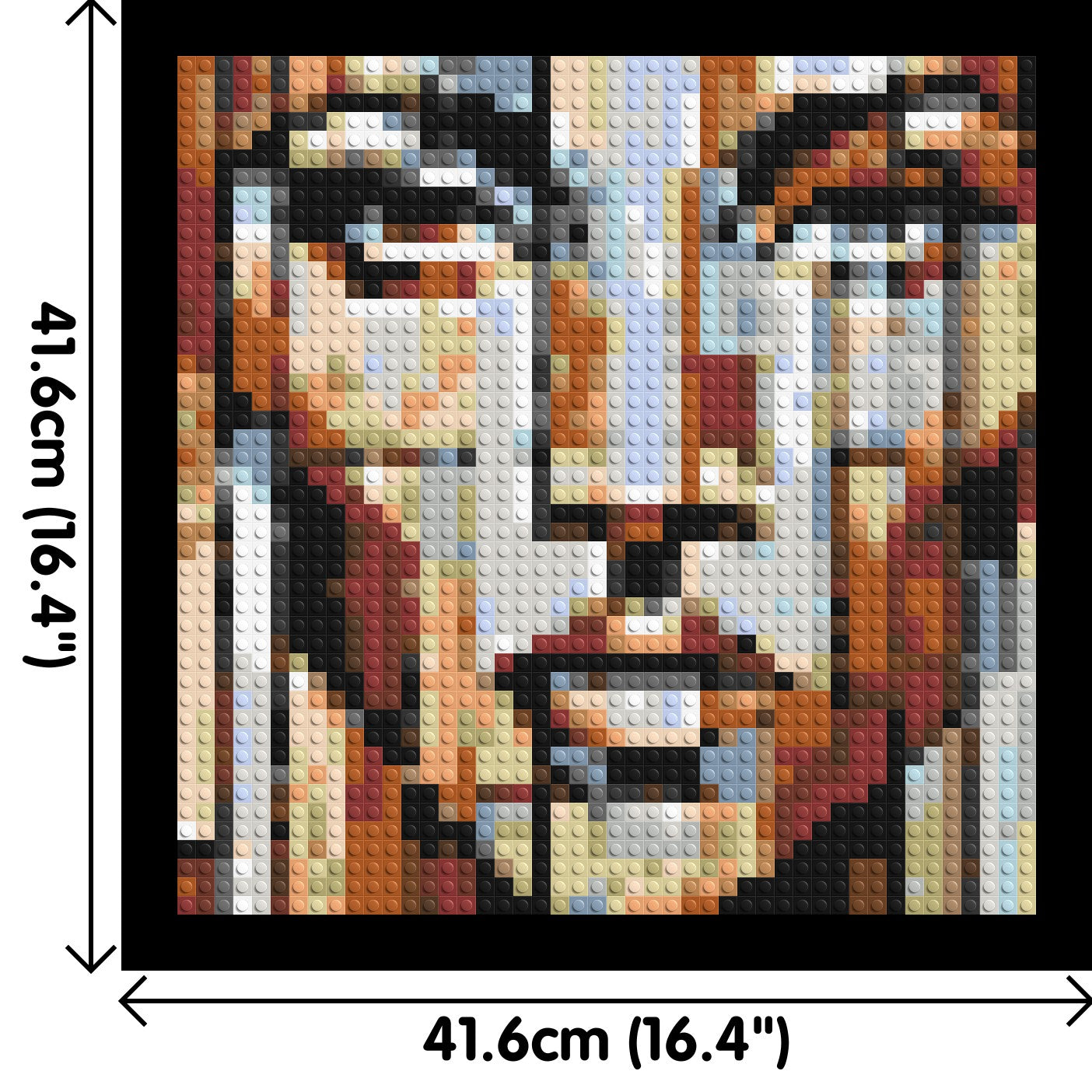 Vogue – A Portrait Shaped by Style by Joséphine Machalani - Brick Art Mosaic Kit 2x2 dimensions with frame