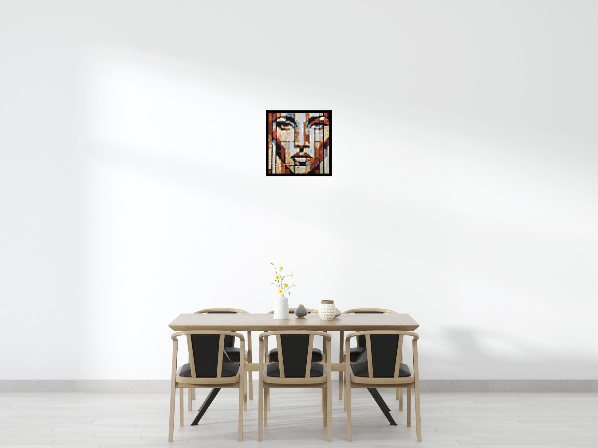 Vogue – A Portrait Shaped by Style by Joséphine Machalani - Brick Art Mosaic Kit 3x3 scene with frame