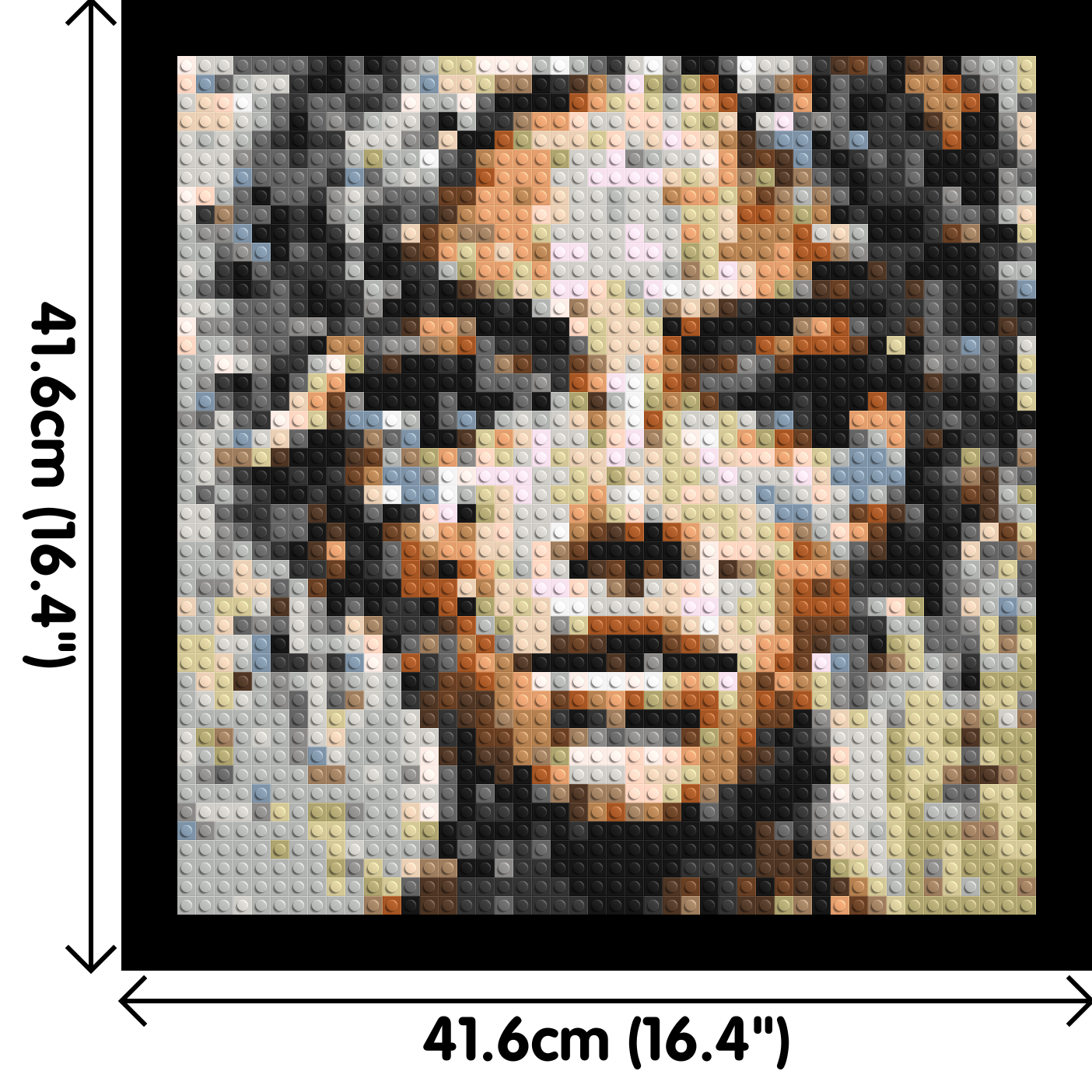 Pixel – A Face Built From Fragments by Joséphine Machalani - Brick Art Mosaic Kit 2x2 large
