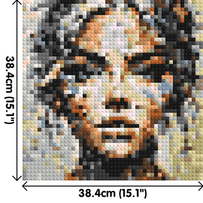 Pixel – A Face Built From Fragments by Joséphine Machalani - Brick Art Mosaic Kit 2x2 large