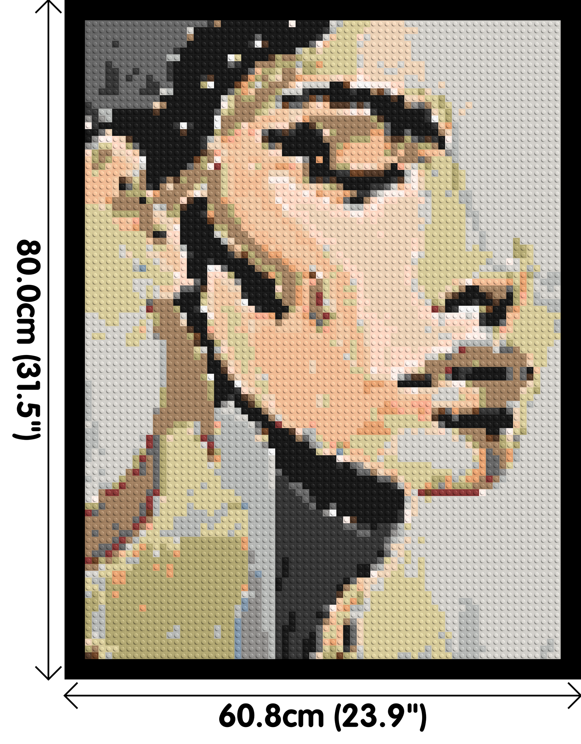 Serenity – A Quiet Breath of Light by Joséphine Machalani - Brick Art Mosaic Kit 3x4 dimensions with frame