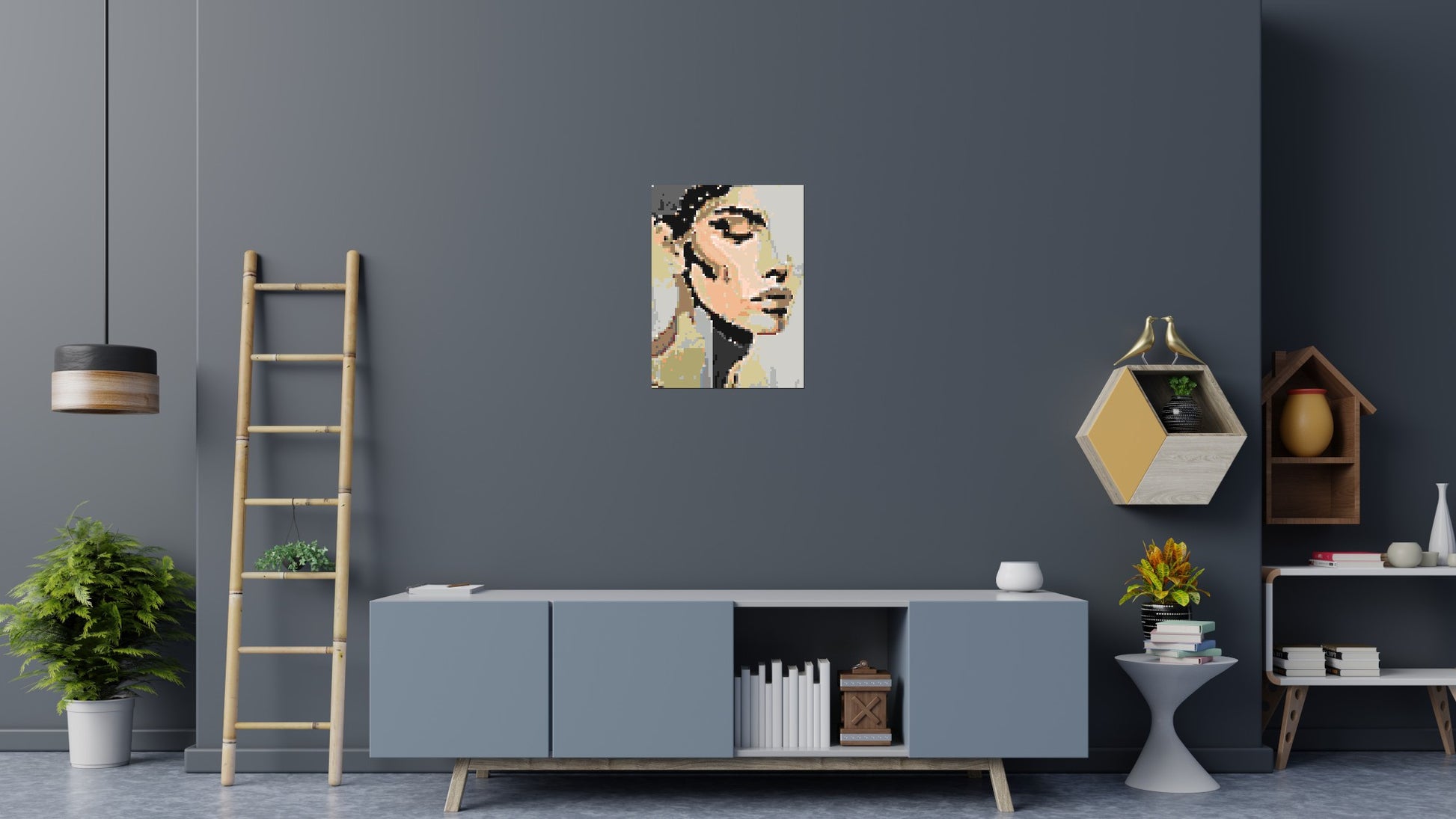 Serenity – A Quiet Breath of Light by Joséphine Machalani - Brick Art Mosaic Kit 3x4 scene