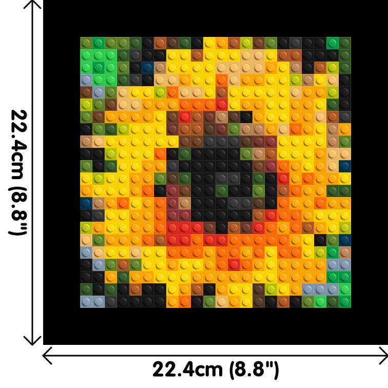 Sunflower – A Bloom of Warm Light by Joséphine Machalani - Brick Art Mosaic Kit 1x1 large