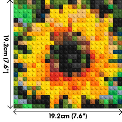 Sunflower – A Bloom of Warm Light by Joséphine Machalani - Brick Art Mosaic Kit 1x1 large